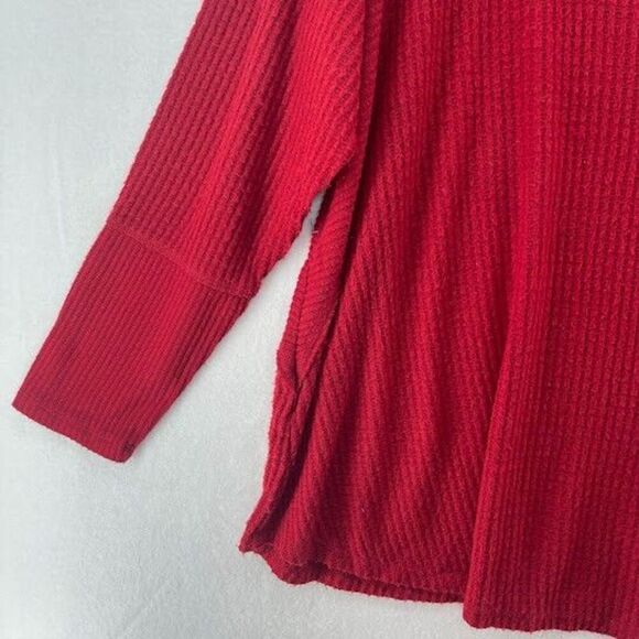 Maurice‎ Womens Plus Size 1X Red Lightweight Sweater Cowl Neck - Picture 3 of 4